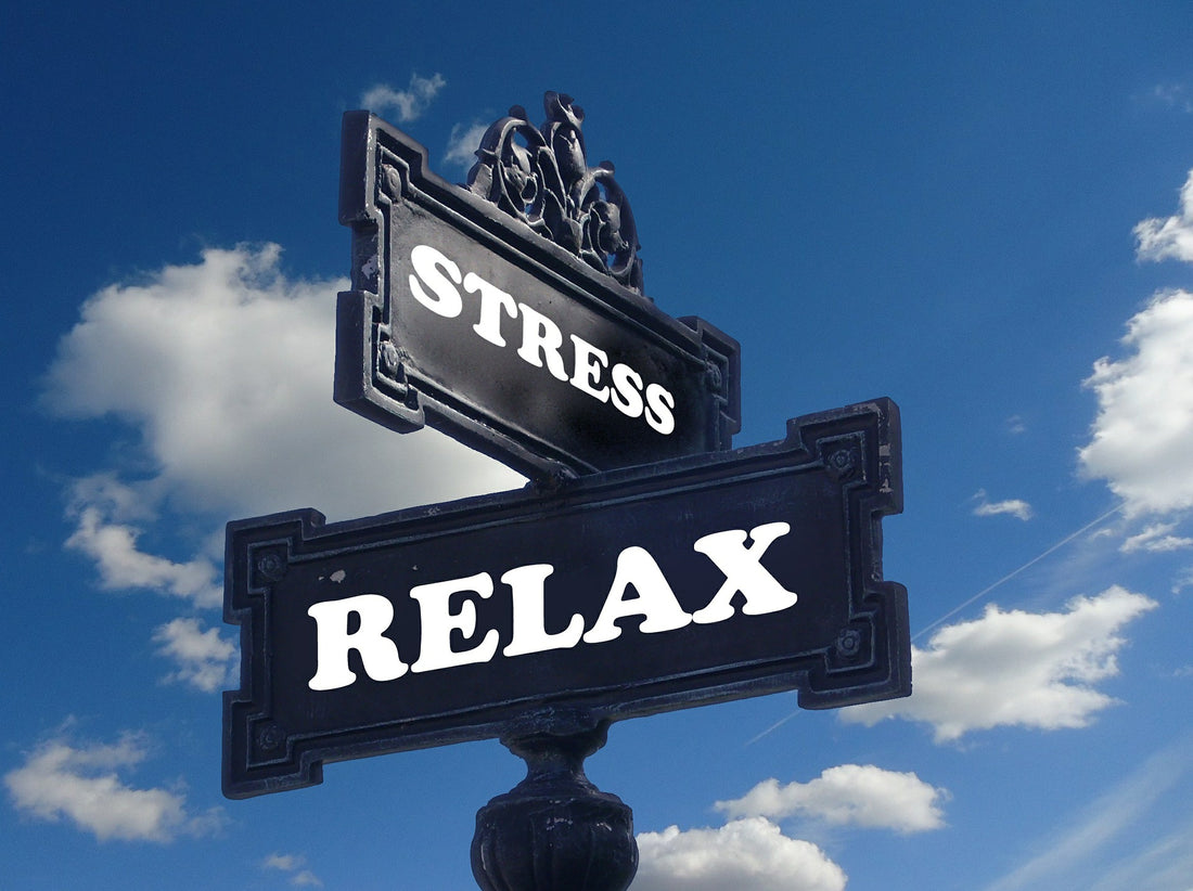 directional sign for stress and relax